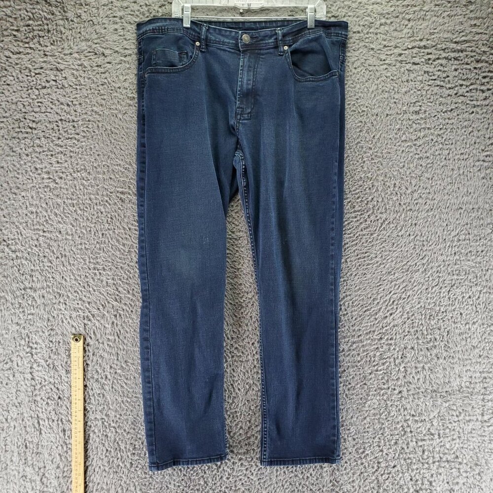 Buffalo David Bitton Jeans Mens 38x32 Blue Jackson-X Straight Stretch Denim
